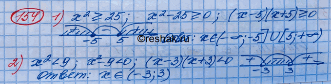 Изображение 154. 1) С…2 >= 25;	2)С…2С…;	6) -Р—С…2 > 2С… +...