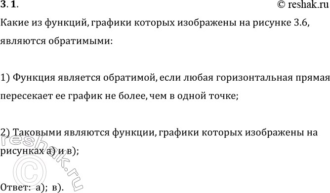 Изображение 3.1. Какие из функций, графики которых изображены на рисунке 3.6, являются...