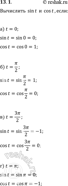Изображение Упр.13.1 ГДЗ Мордковича 10 класс профильный уровень